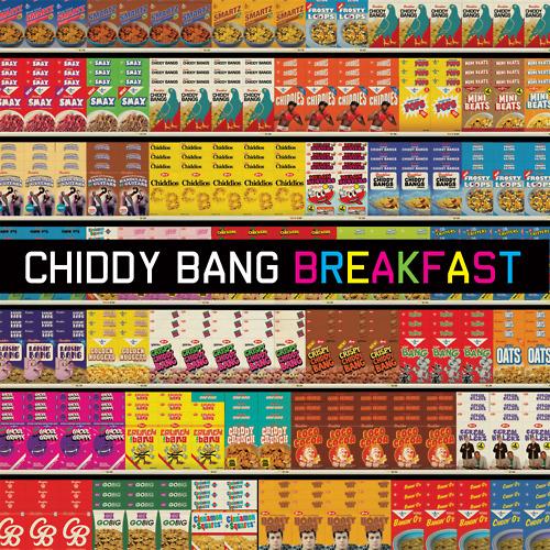 The cover art of the first album by the artist Chiddy Bang. Breakfast was released on February 21, 2012.