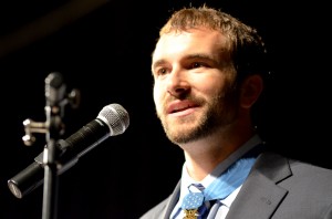 Student honored by Medal of Honor recipient SSG Sal Giunta