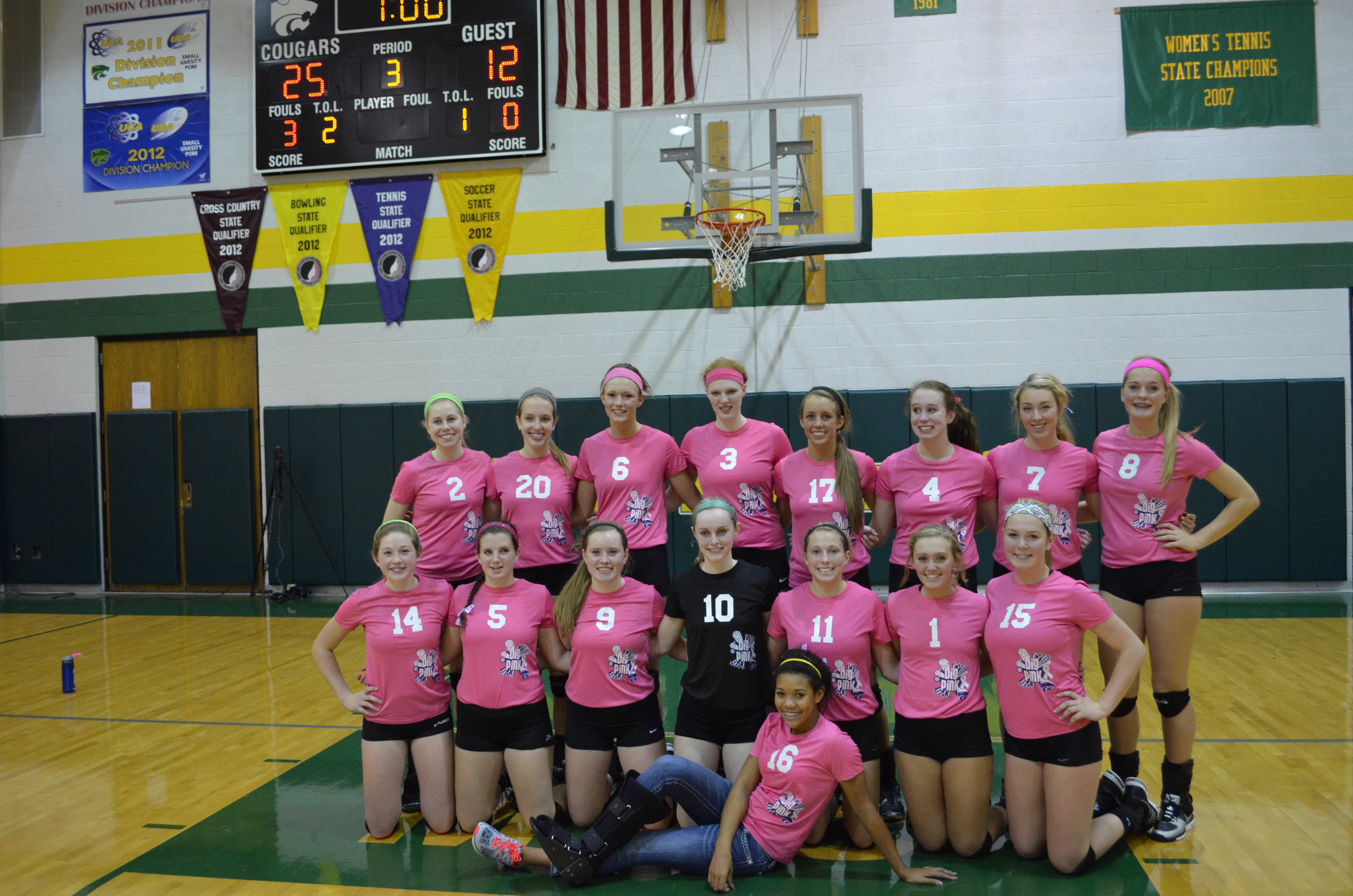 Kennedy volleyball pink out