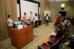 Students participating in the 2015 Brain Bee. Photo from creative commons.