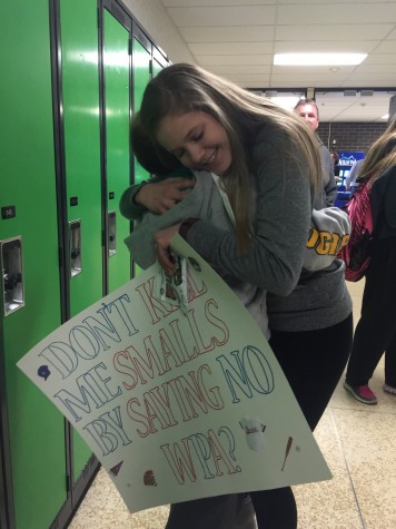 Rylee Fellmer with Jack Hoeger after asking him to WPA.