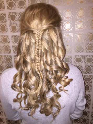 half up half down fishtail braid style model: Madison Haefner Sr 