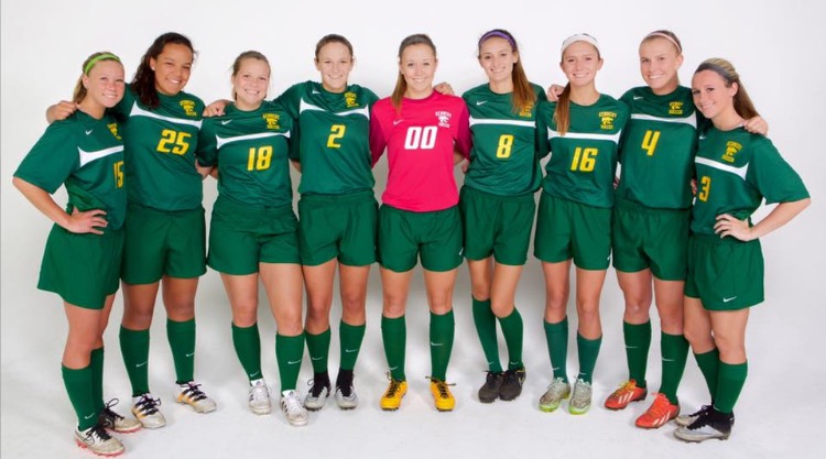 The+girls+soccer+team+seniors.+Photo+provided+by+Carly+Langhurst.
