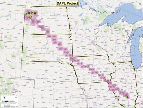 The proposed pipeline will cut through many states in the midwest and it sparking controversy all over.