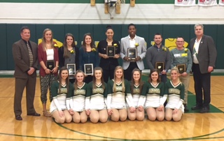 Kennedy Varsity Dance Team seniors accompany seven hall of fame inductees