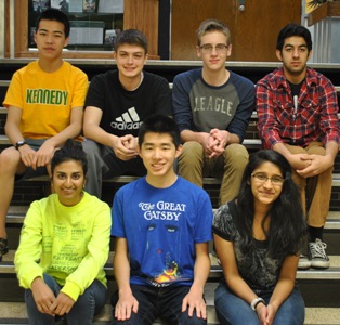 2016 graduate Sean Wu (front/center) is pictured with the National History Day team.  Wu was an active student leader, well-known for his school spirit, school participation, excellent academics, and sense of humor. 