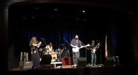 The Adam Ezra Group from Boston, sings to the crowd at the C.S.P.S. hall in downtown Cedar Rapids.