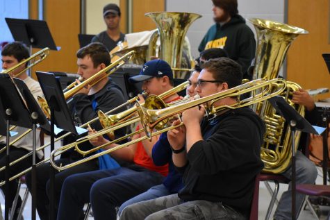 Trombone section.