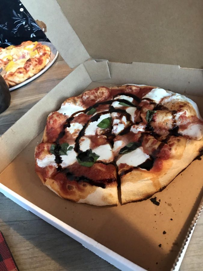 The Margherita Pizza that we took to go.