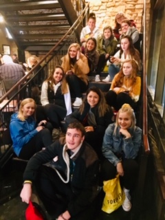 The Torch and Profile crew stop for dinner in downtown Chicago on Thursday night. 