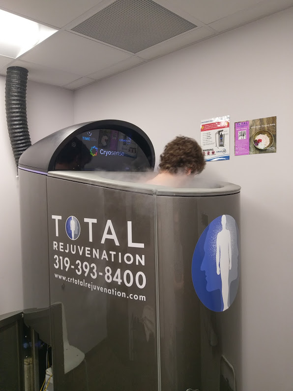 Cryotherapy being used on someone