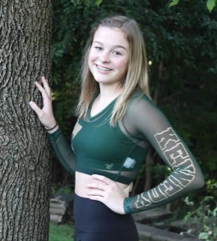 Freshman Grace Braden ready to perform at a football game.