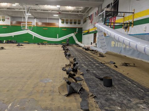 Kennedy High School facilities damaged by the Derecho Aug. 10. The gymnasium was hit especially hard.