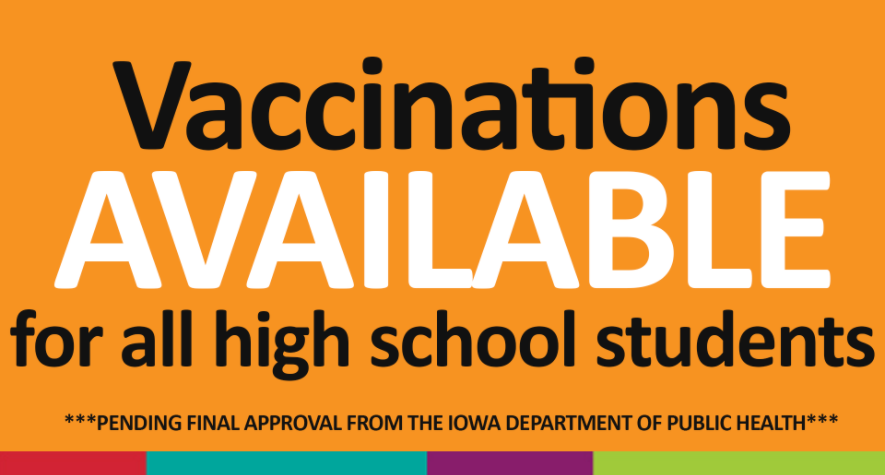 Vaccinations can be distributed to all CRCSD high school students