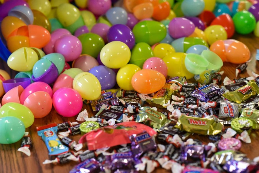 Candy and plastic eggs have become symbols of modern day Easter. 