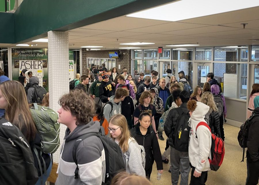 The crowded halls of Kennedy High School.