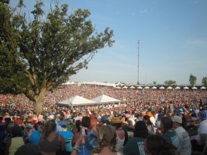 Iowa's Hinterland Music Festival grounds packed shoulder-to-shoulder with patrons on day three.