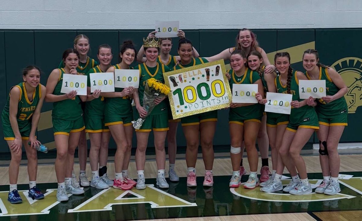 Senior Ella Moser Hits 1,000 Points In Her High School Basketball Career.