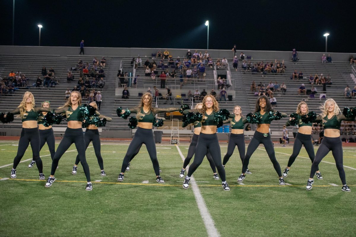Kicking off the halftime show the Kennedy Dance Team puts on an outstanding performance for Cougar fans. 